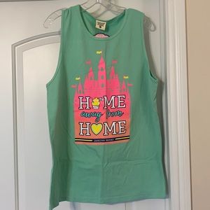 NWT Jadelynn Brooke Tank Top Mint Green Disney Castle Home Dole Whip Size M